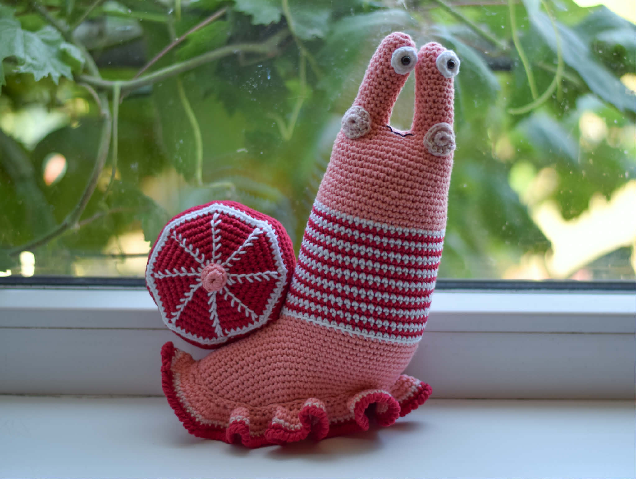 Ръчно плетена играчка Охлюв – Амигуруми, ръчна изработка от памук