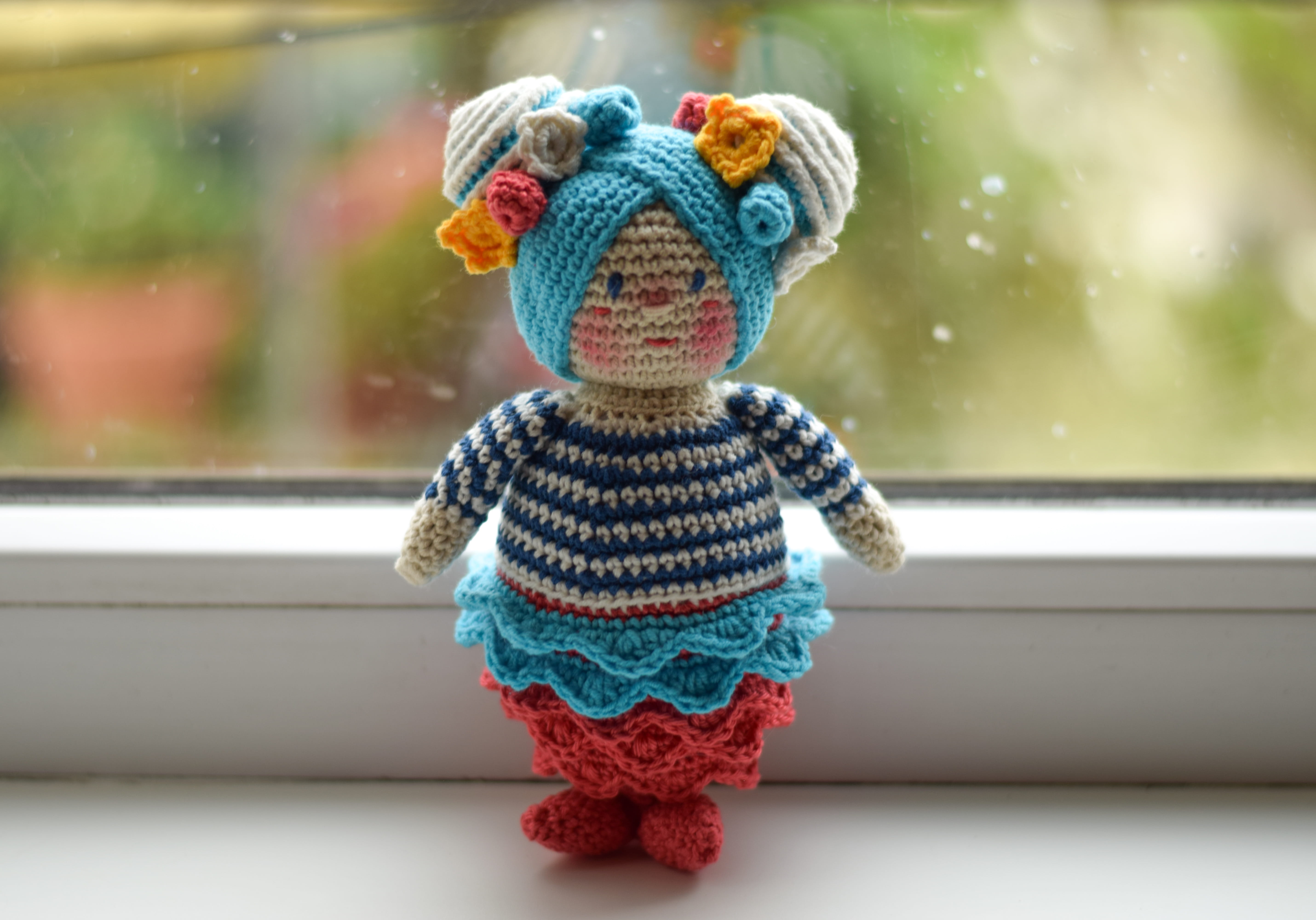 Плетена кукла Русалката Анита,  амигуруми,  ръчна изработка,  подарък за дете 