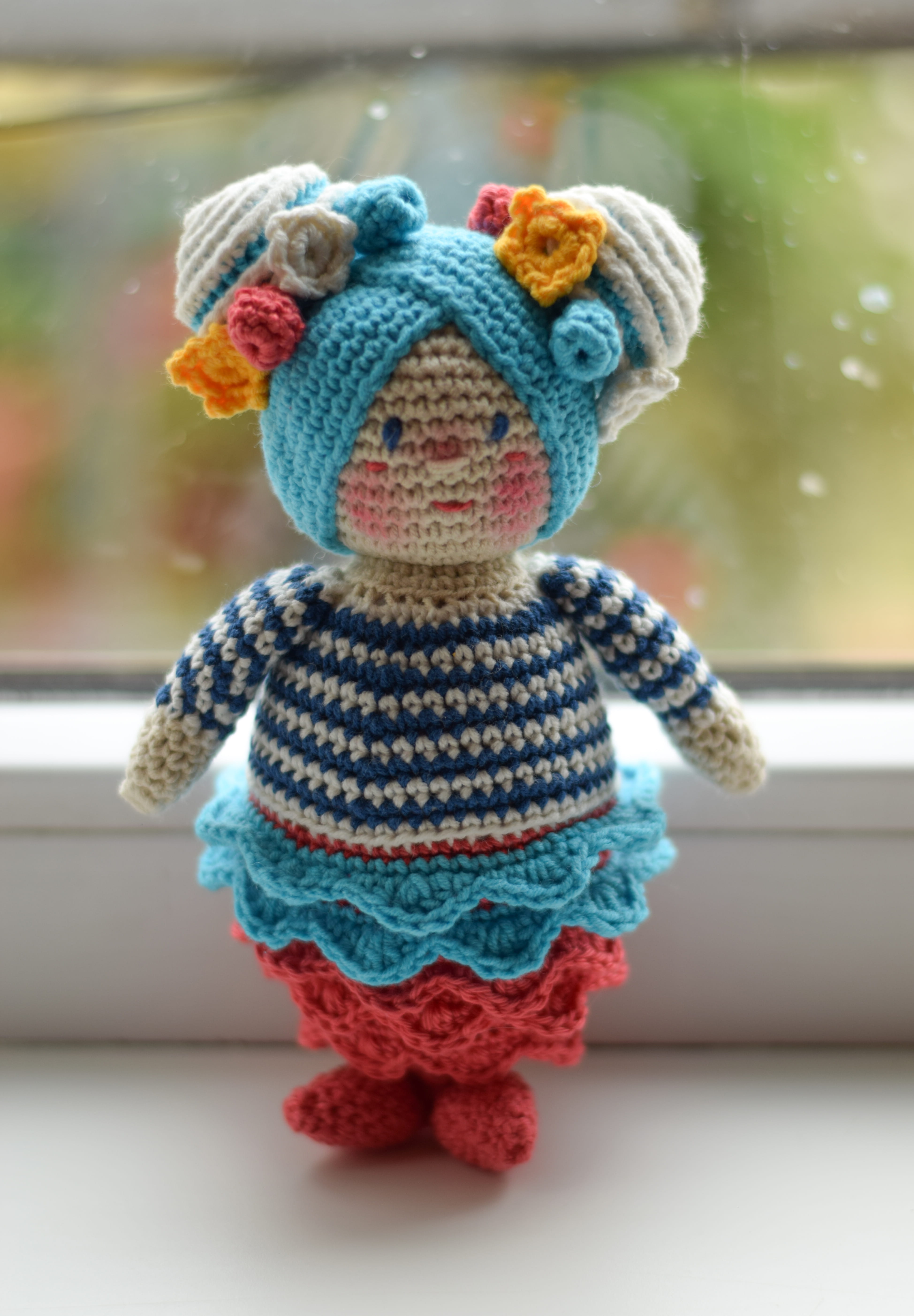 Плетена кукла Русалката Анита,  амигуруми,  ръчна изработка,  подарък за дете 