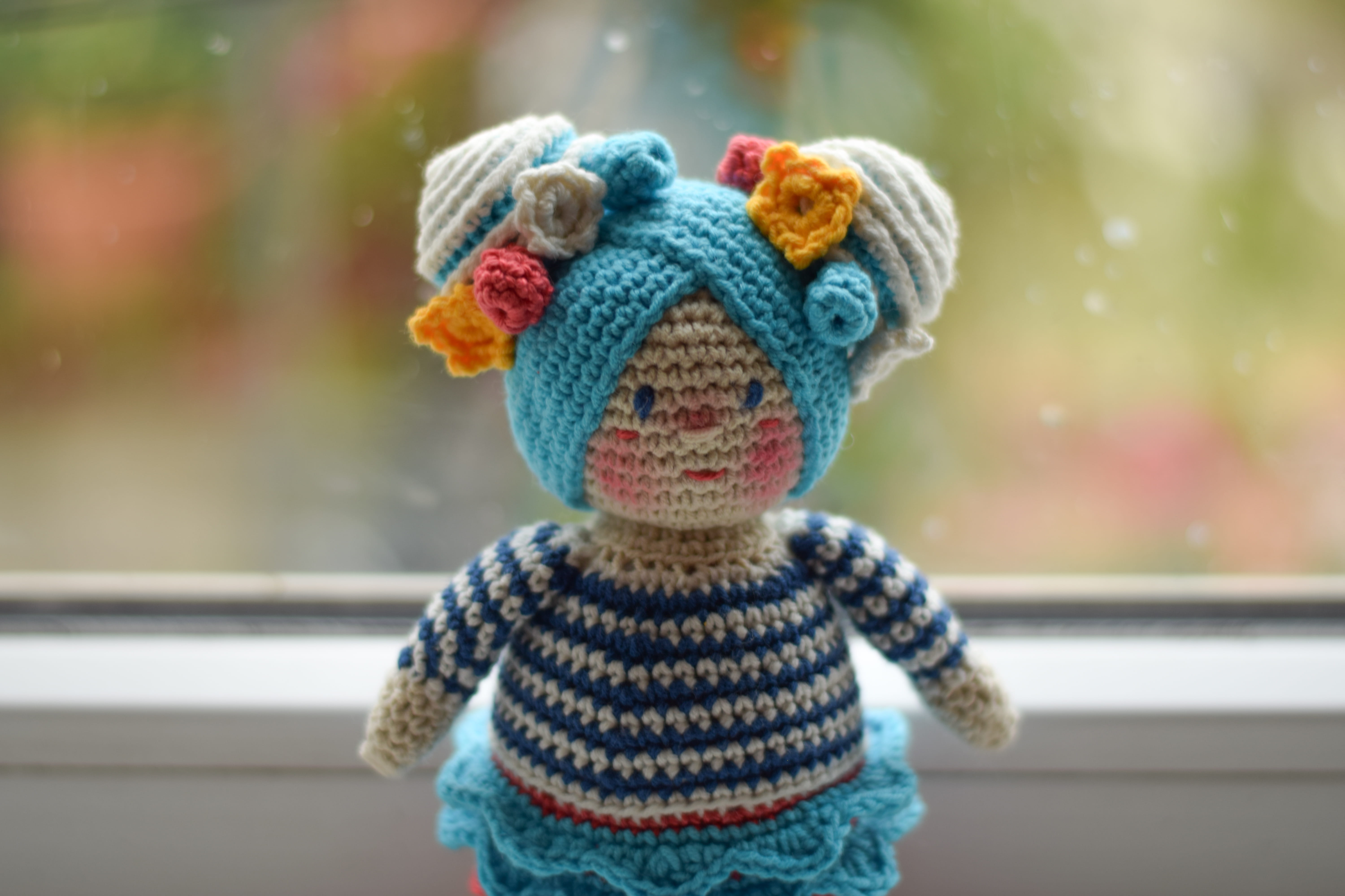 Плетена кукла Русалката Анита,  амигуруми,  ръчна изработка,  подарък за дете 