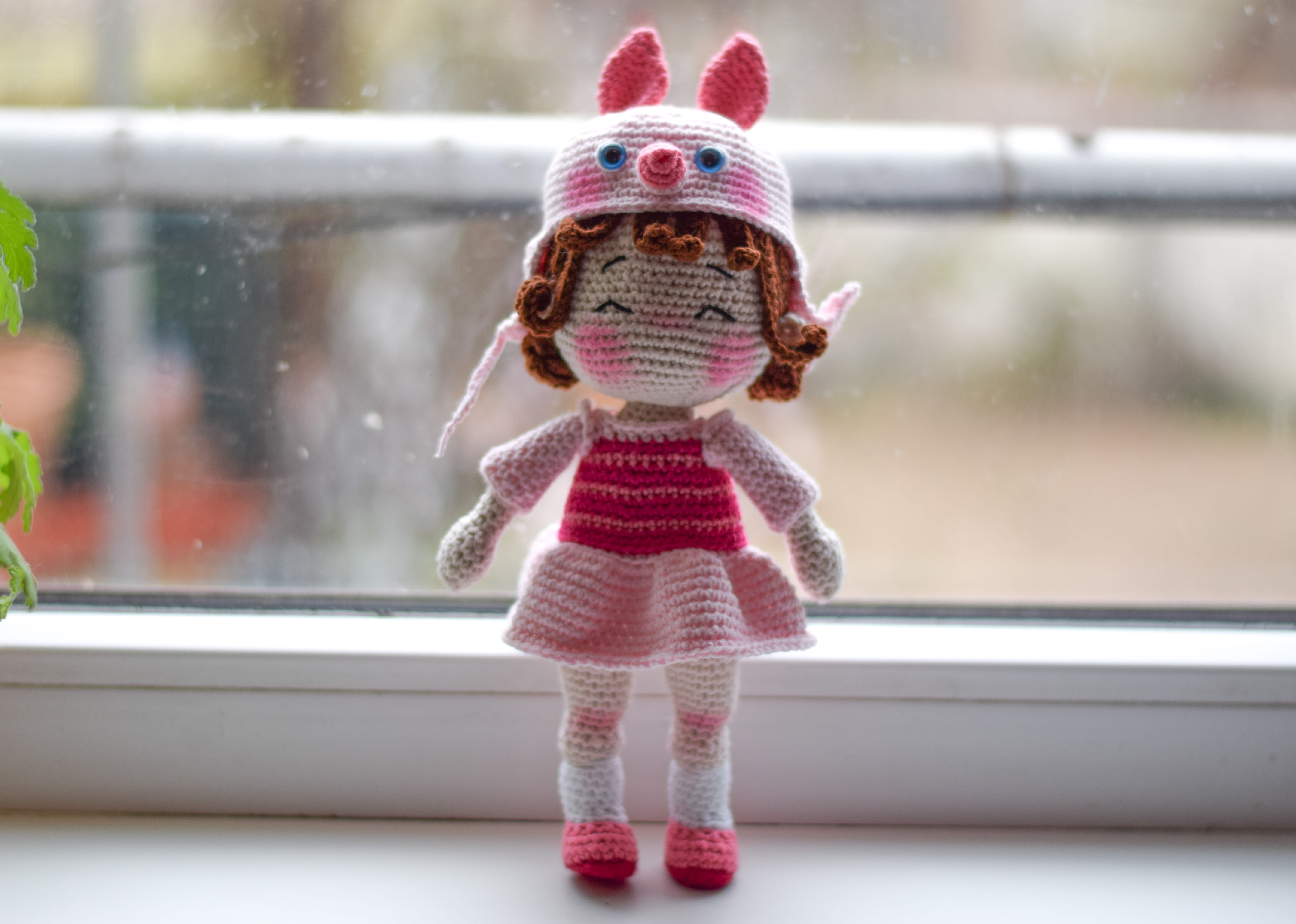 Плетена кукла Елица, амигуруми,  ръчна изработка 