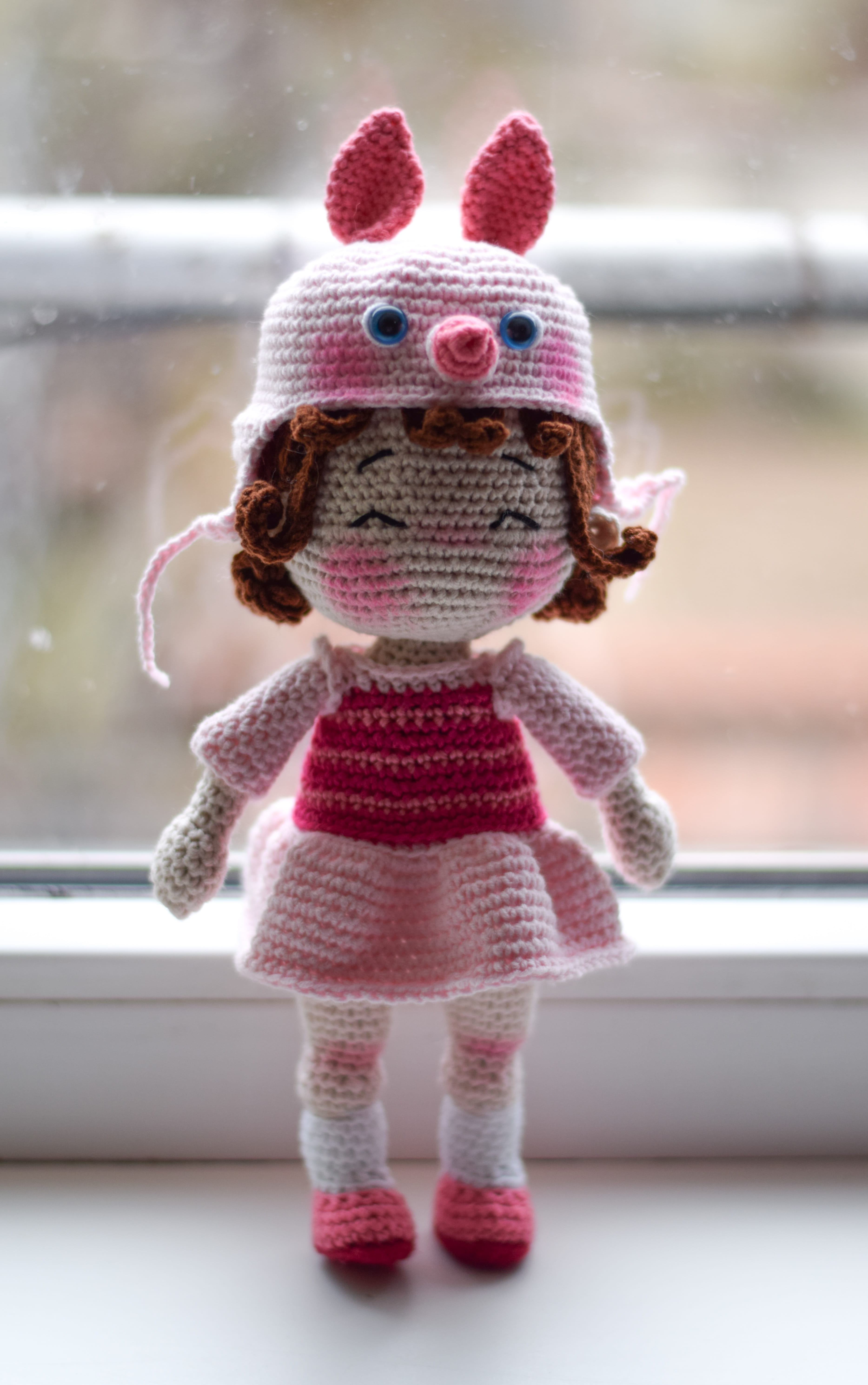 Плетена кукла Елица, амигуруми,  ръчна изработка 