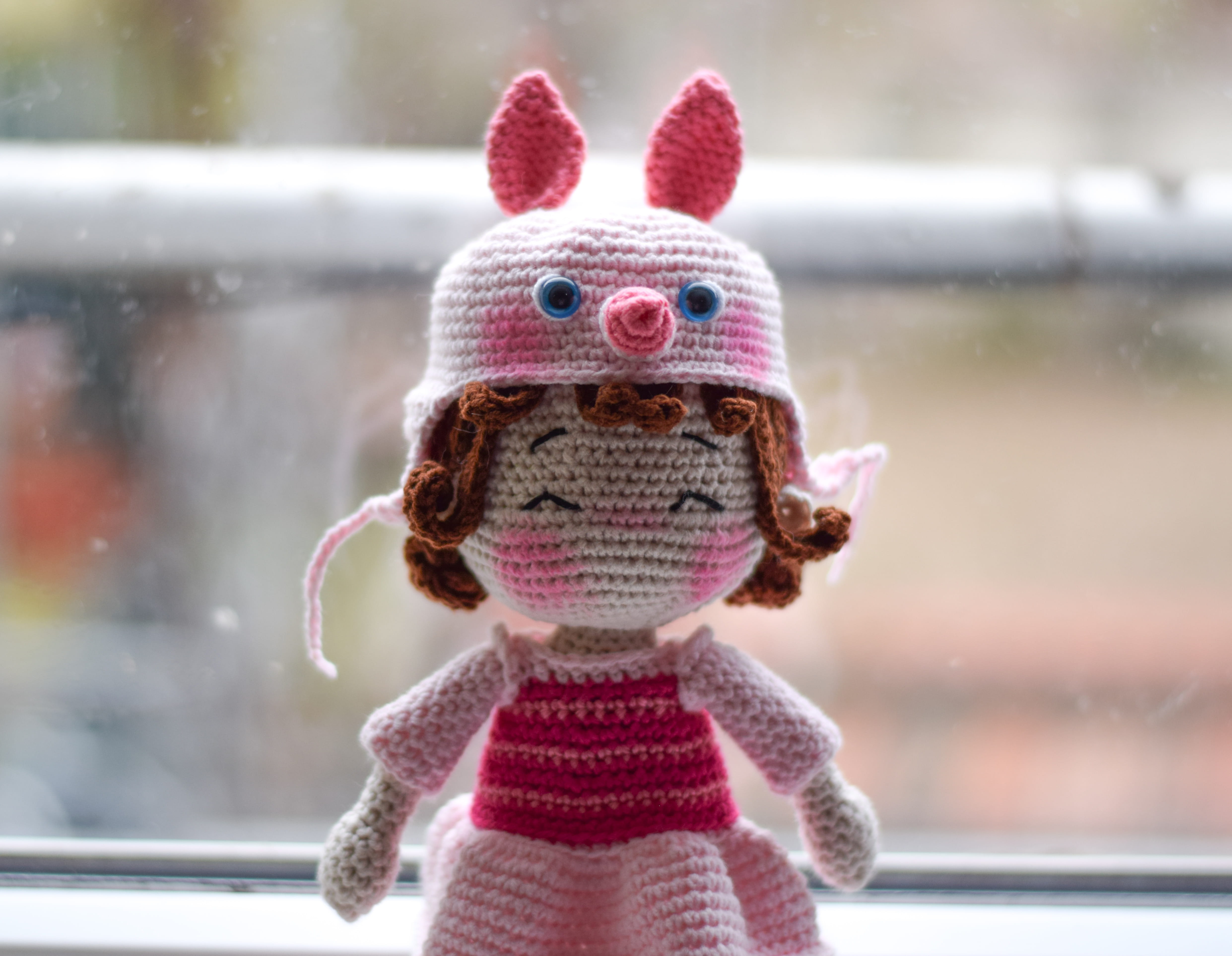 Плетена кукла Елица, амигуруми,  ръчна изработка 