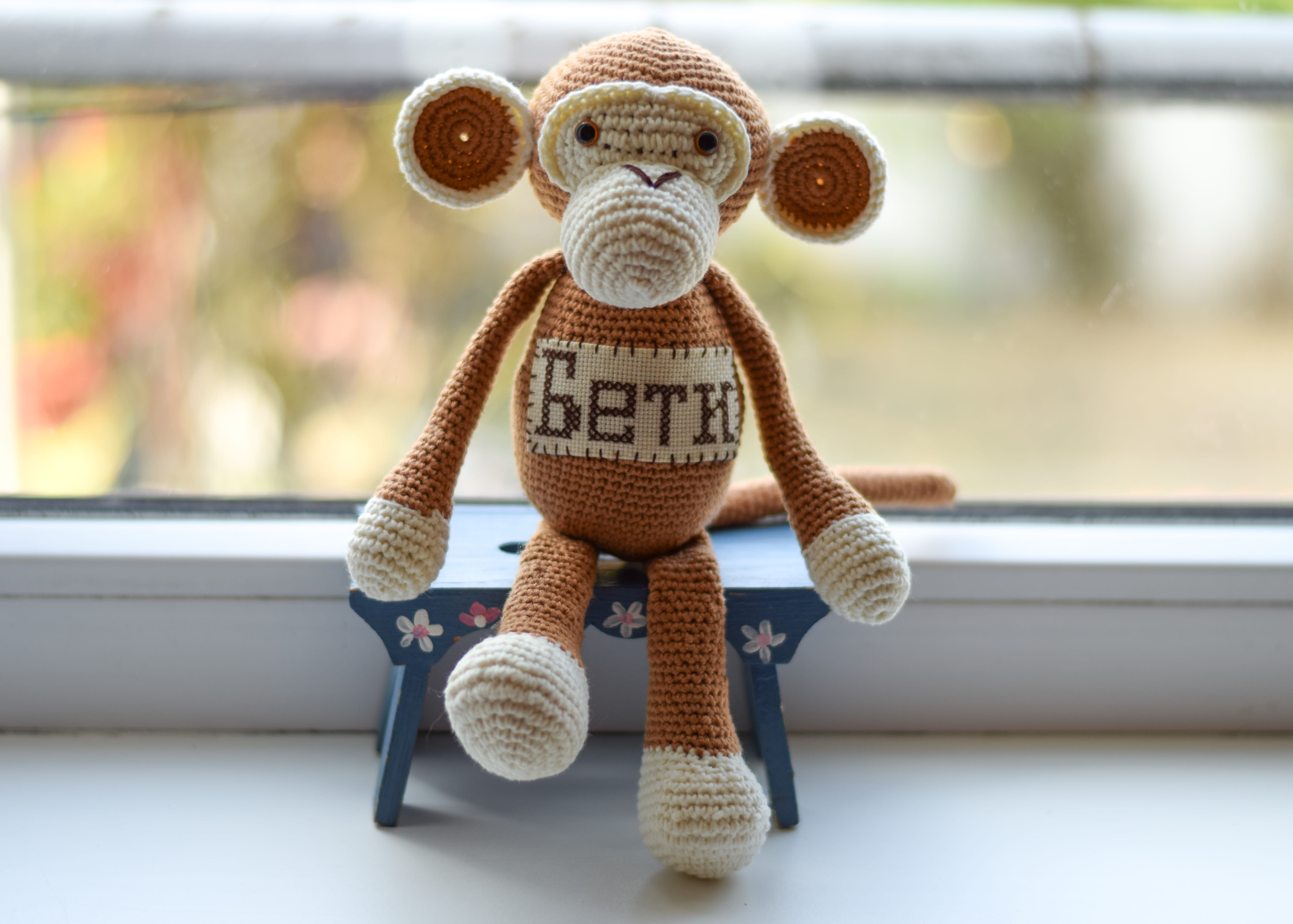 Плетена играчка Маймунка,  амигуруми,  ръчна изработка 