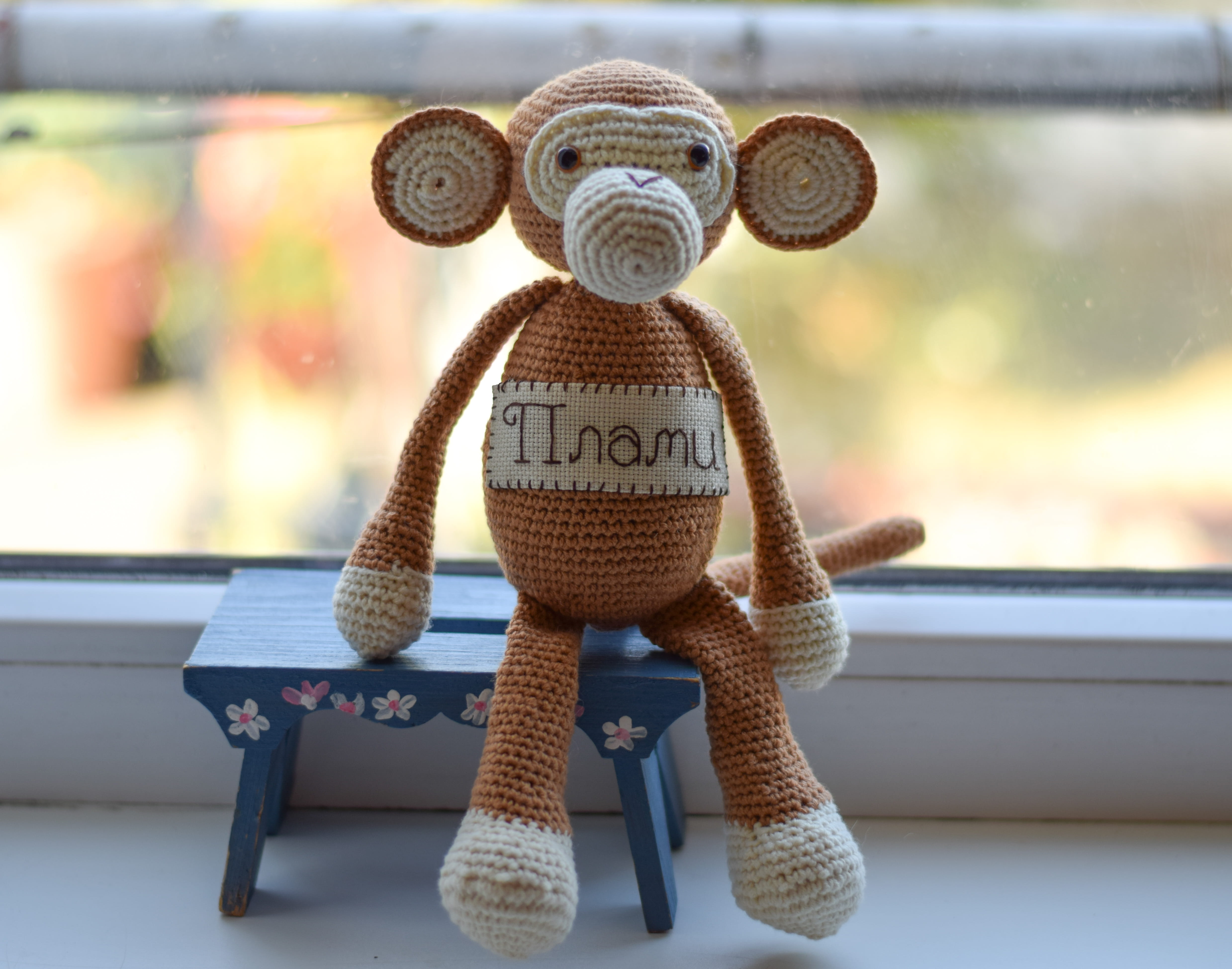 Плетена играчка Маймунка,  амигуруми,  ръчна изработка 