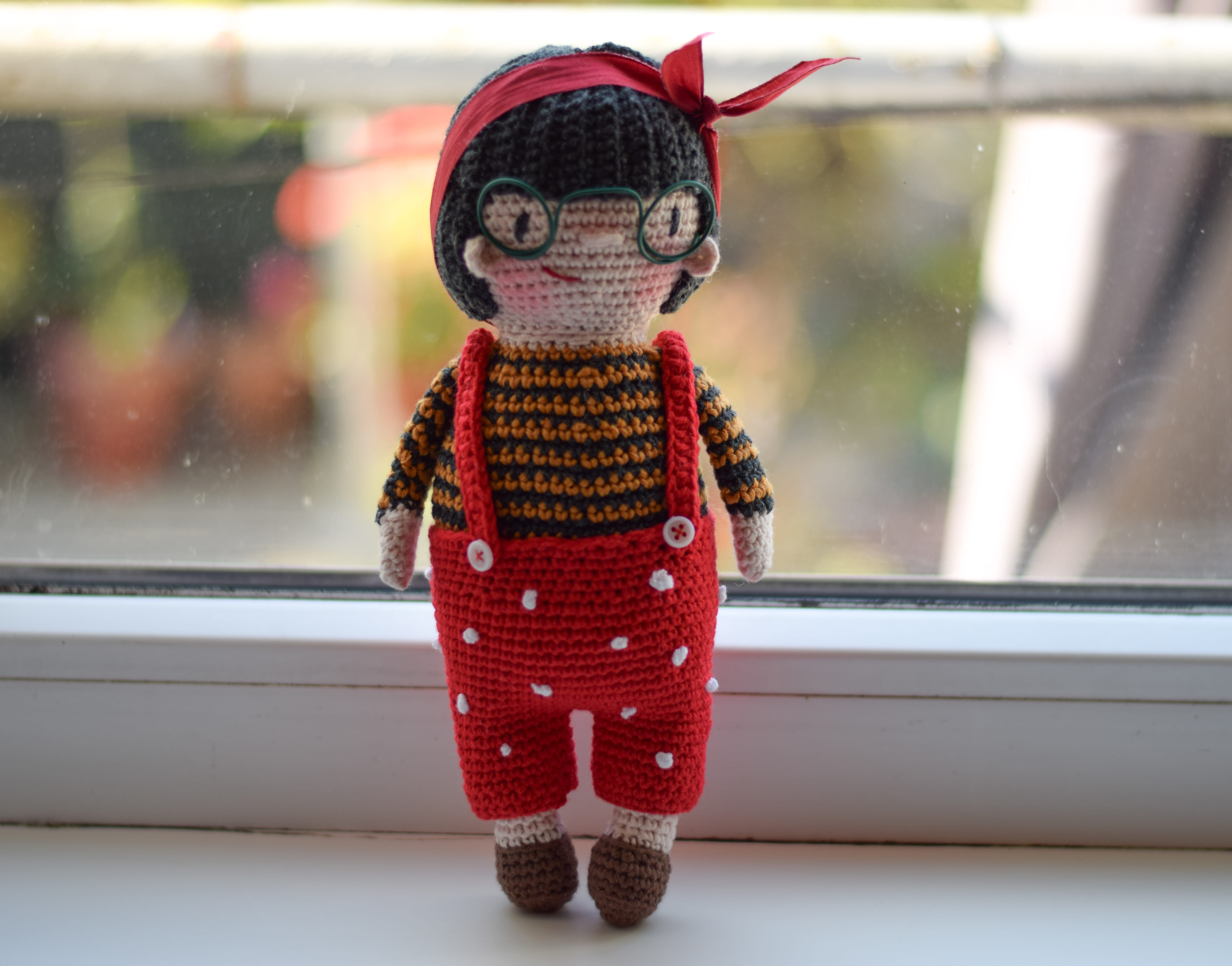 Плетена кукла Матилда,  амигуруми,  ръчна изработка,  подарък за дете 