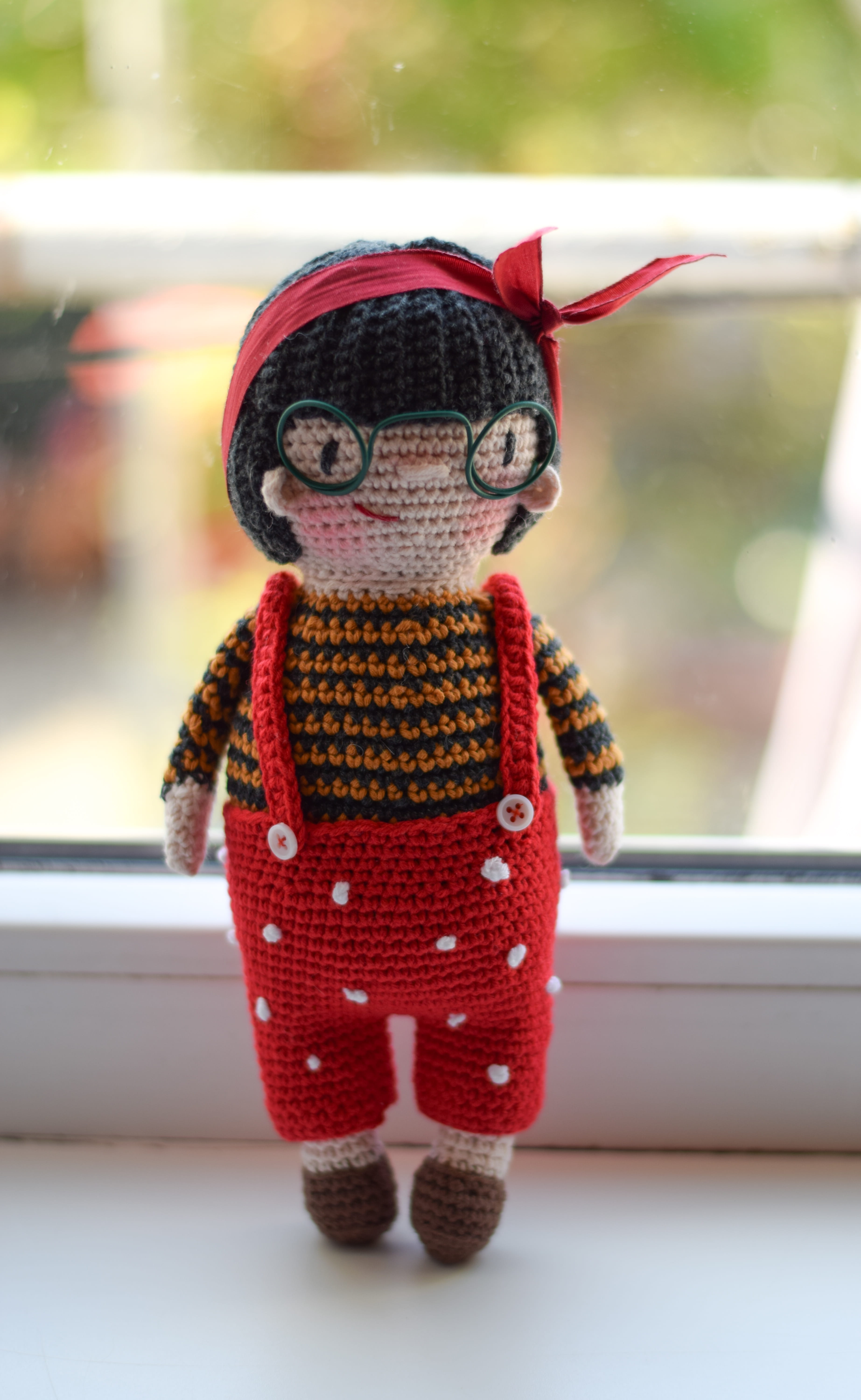 Плетена кукла Матилда,  амигуруми,  ръчна изработка,  подарък за дете 