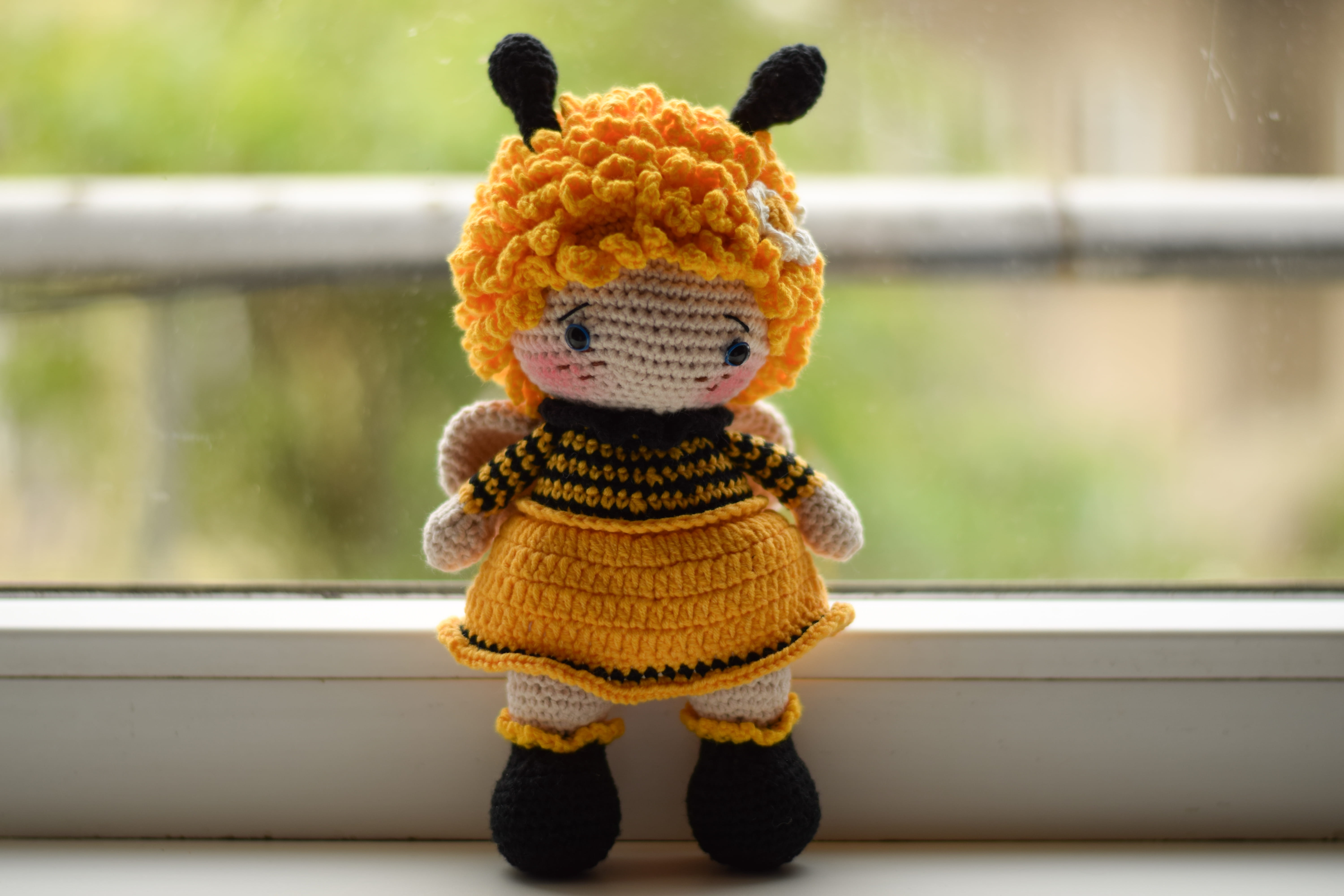 Претена кукла Пчеличката Мая, амигуруми,  ръчна изработка,  подарък за дете 