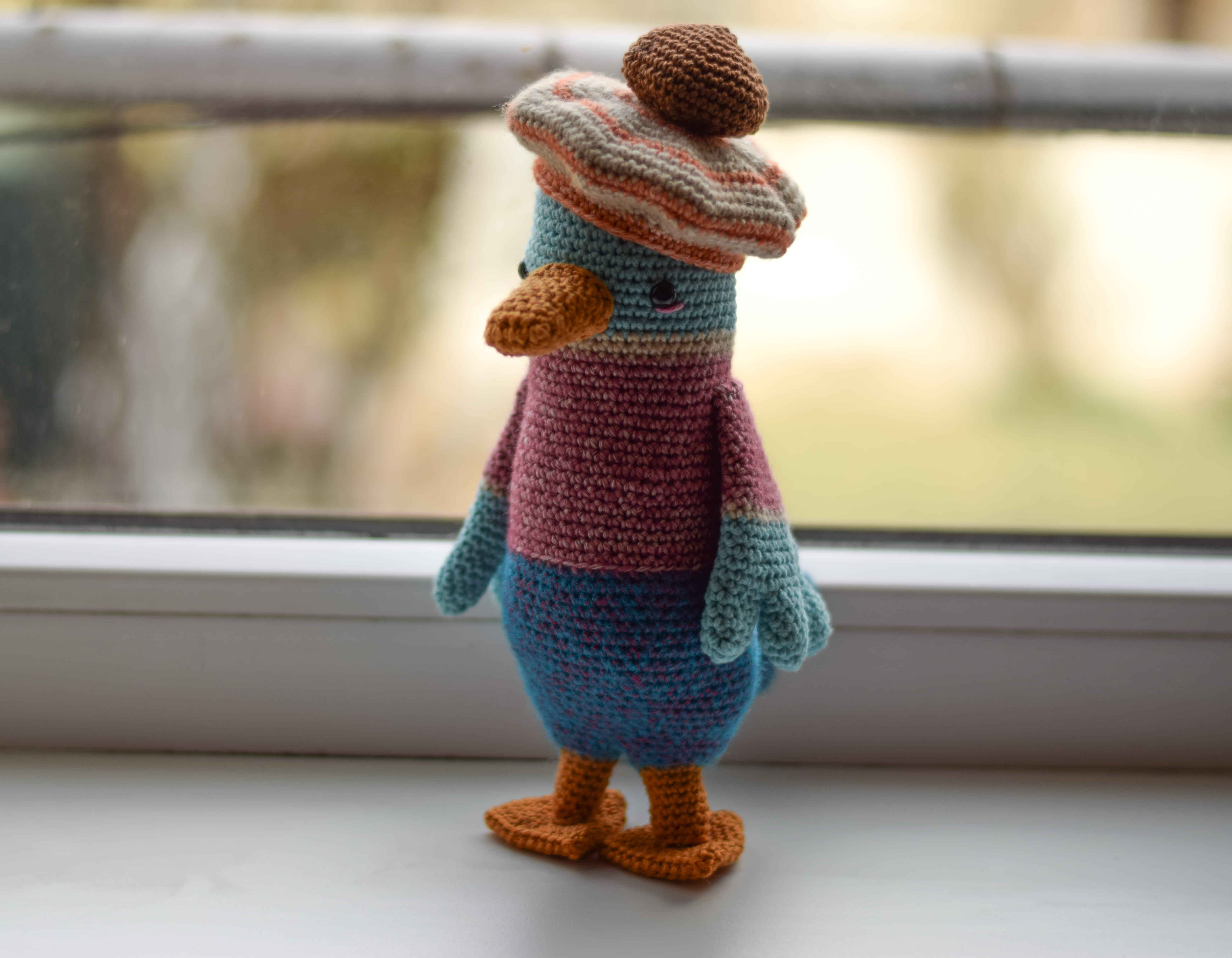 Плетена играчка патока Наско, амигуруми,  ръчна изработка 