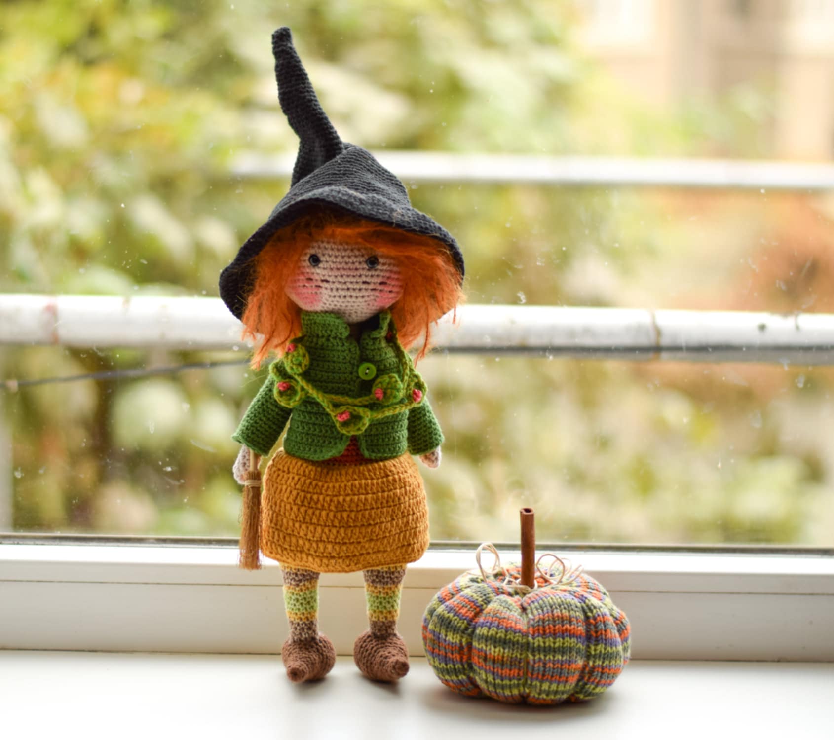 Плетена кукла Петронела Ябълкова, амигуруми,  ръчна изработка 