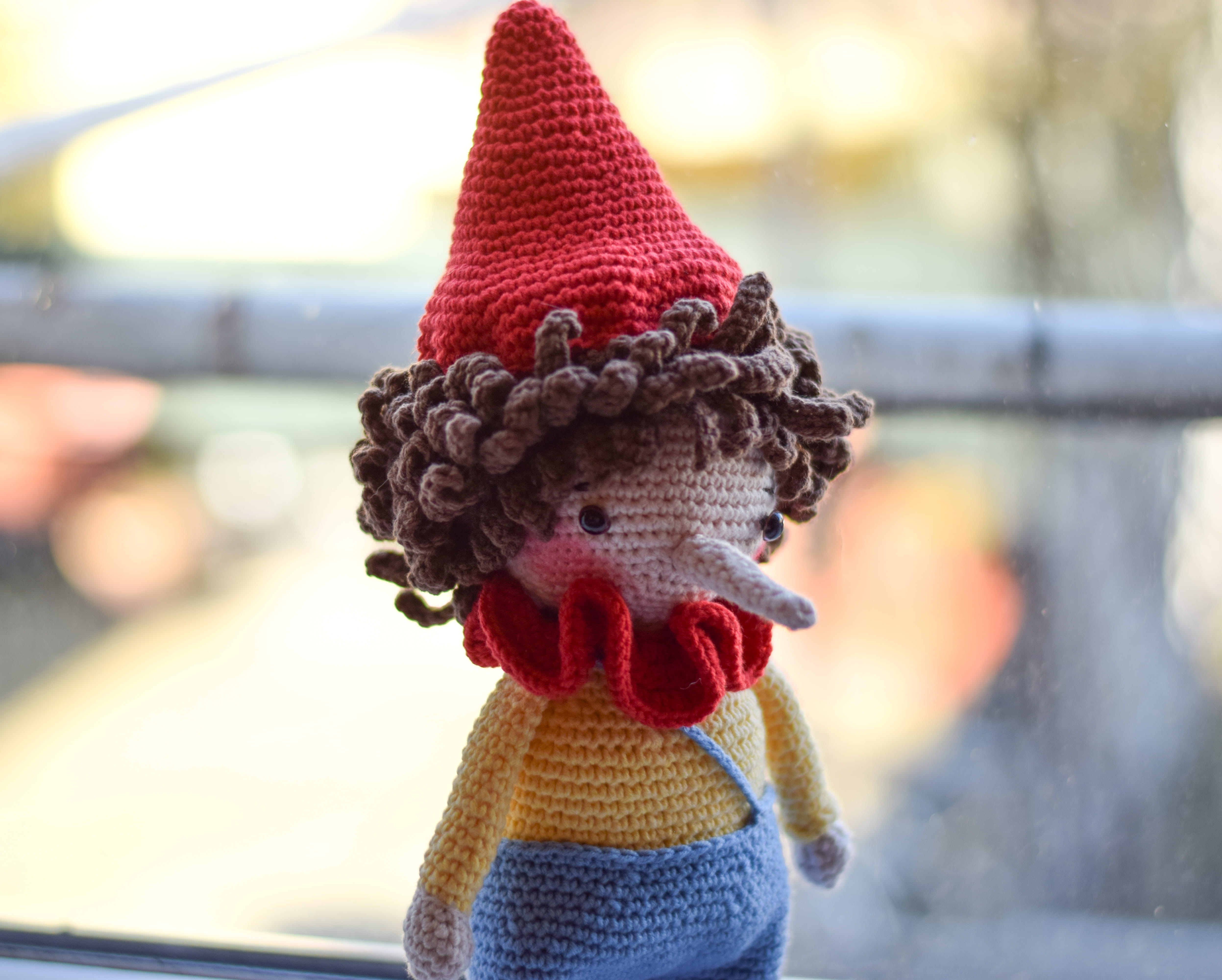 Плетена кукла Пинокио,  амигуруми,  ръчна изработка,  подарък за дете 