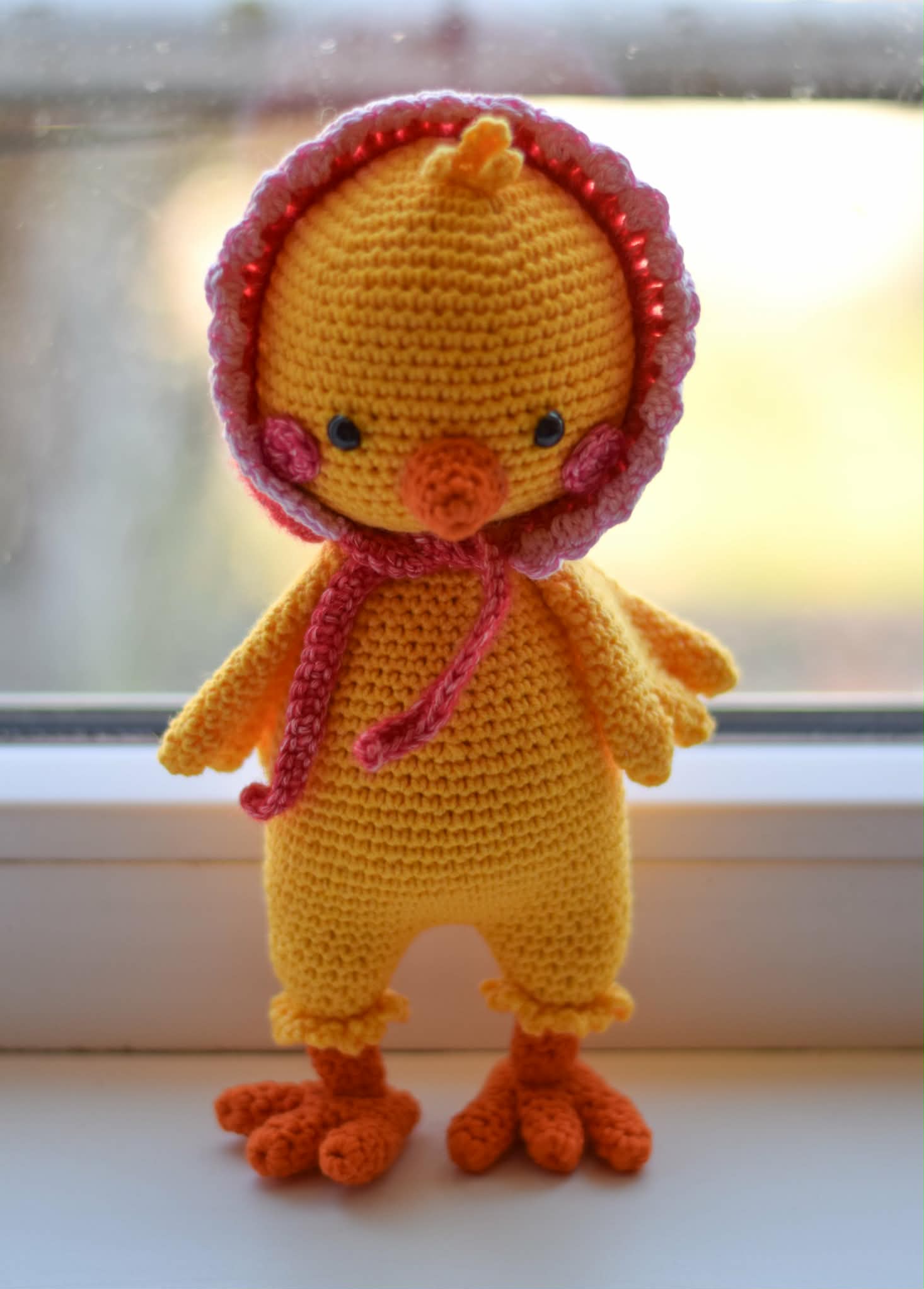 Плетена играчка патето Рая, амигуруми,  ръчна изработка 