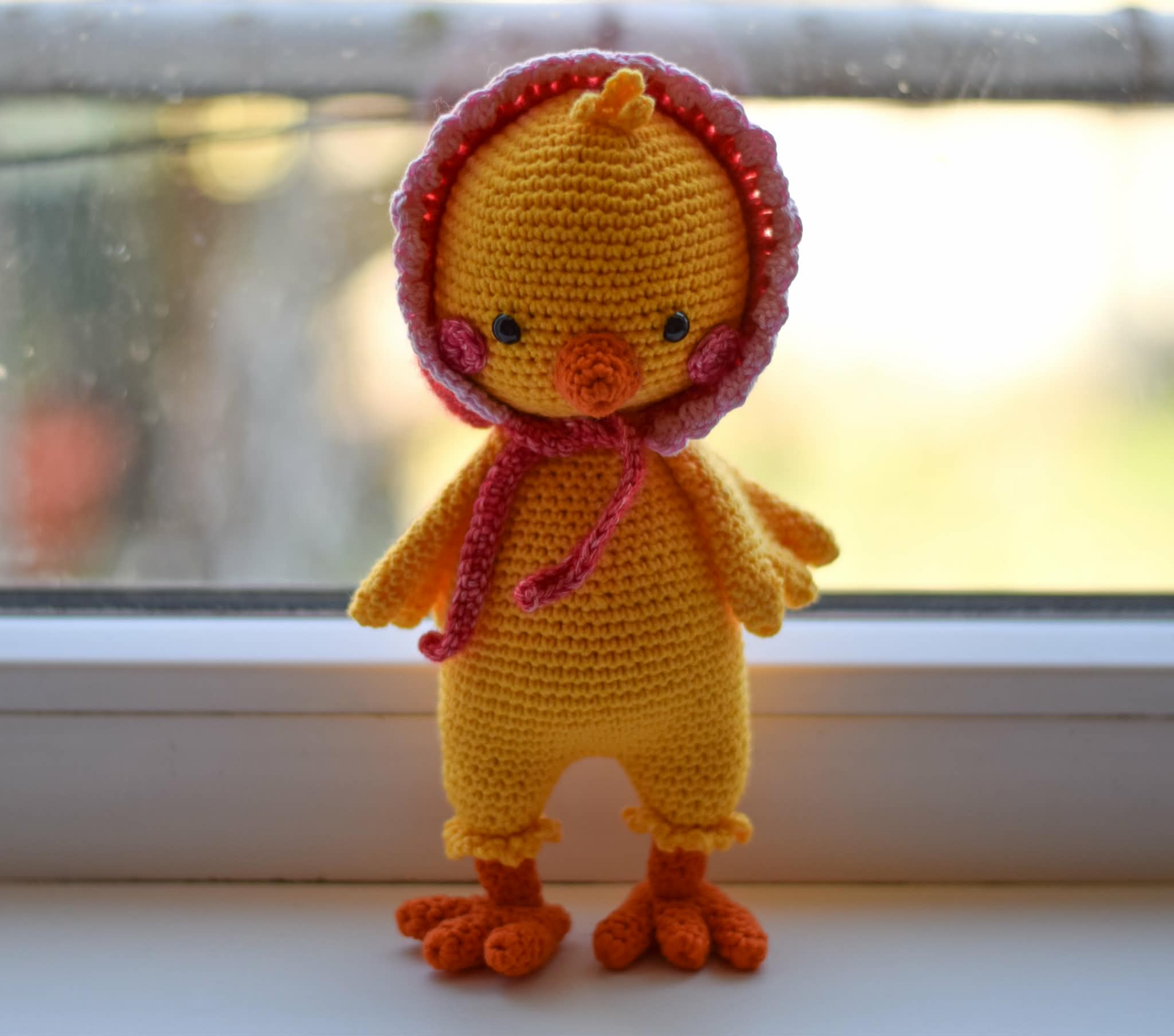 Плетена играчка патето Рая, амигуруми,  ръчна изработка 