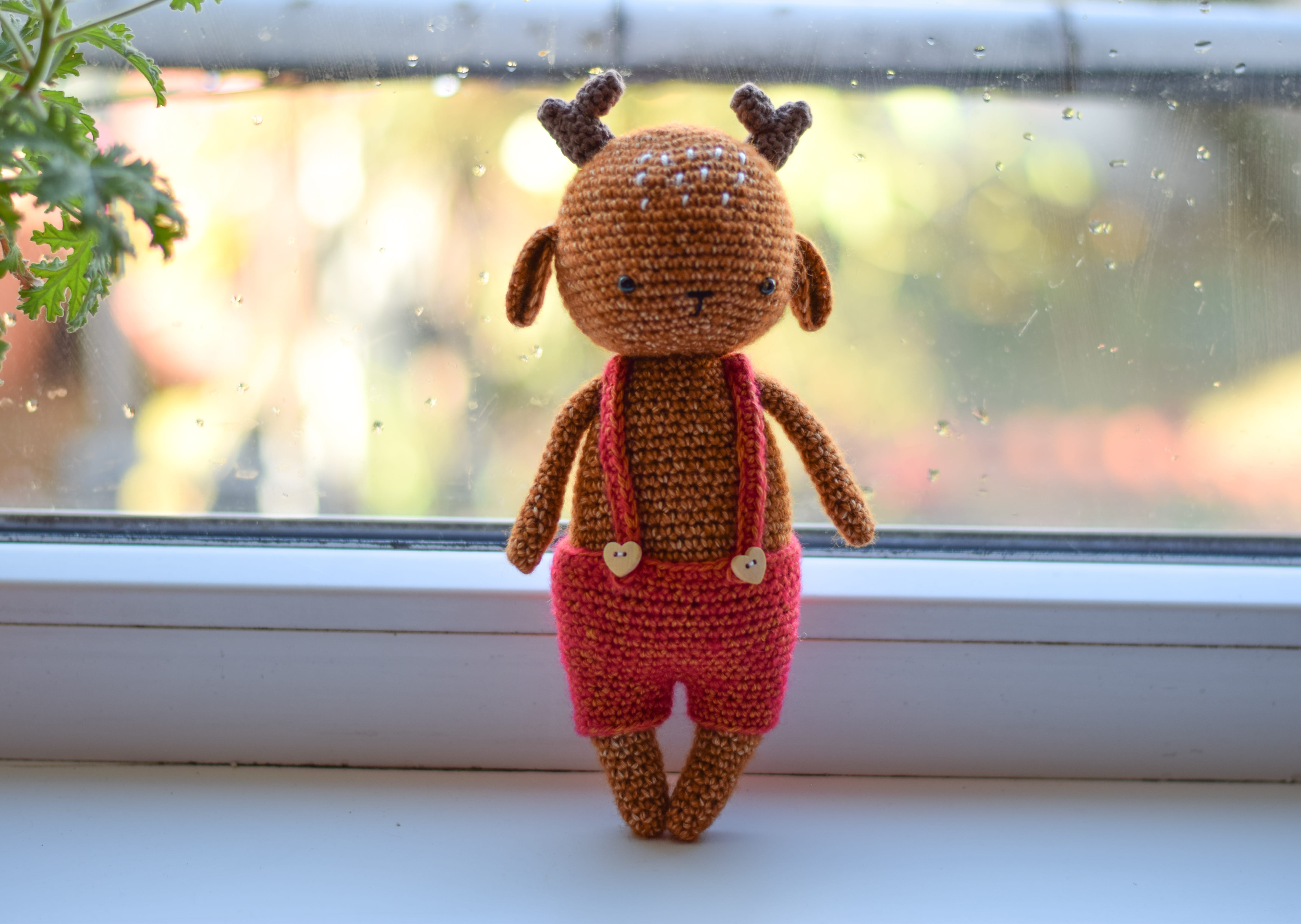 Плетена играчка елена Рудолф, амигуруми,  ръчна изработка 