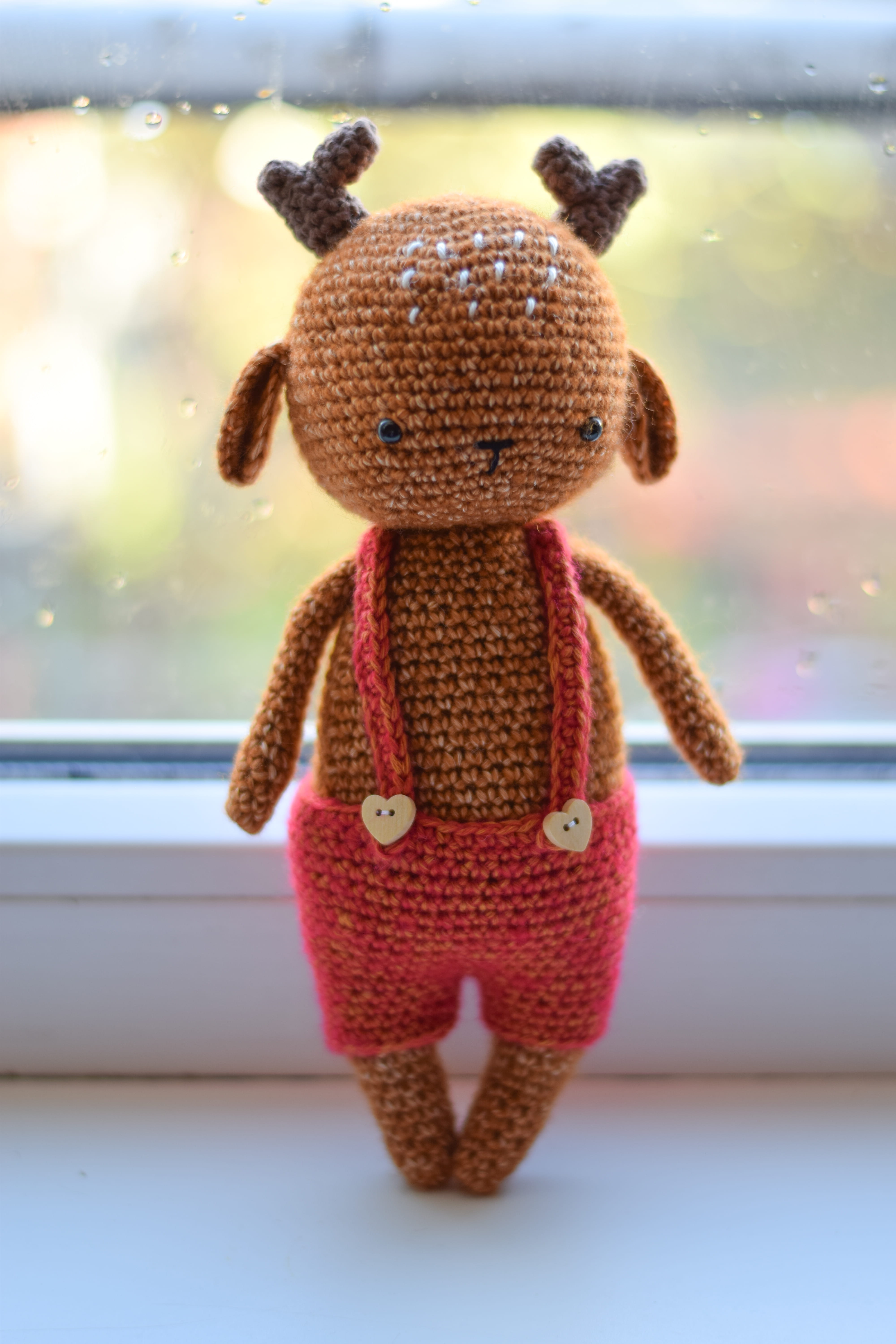 Плетена играчка елена Рудолф, амигуруми,  ръчна изработка 