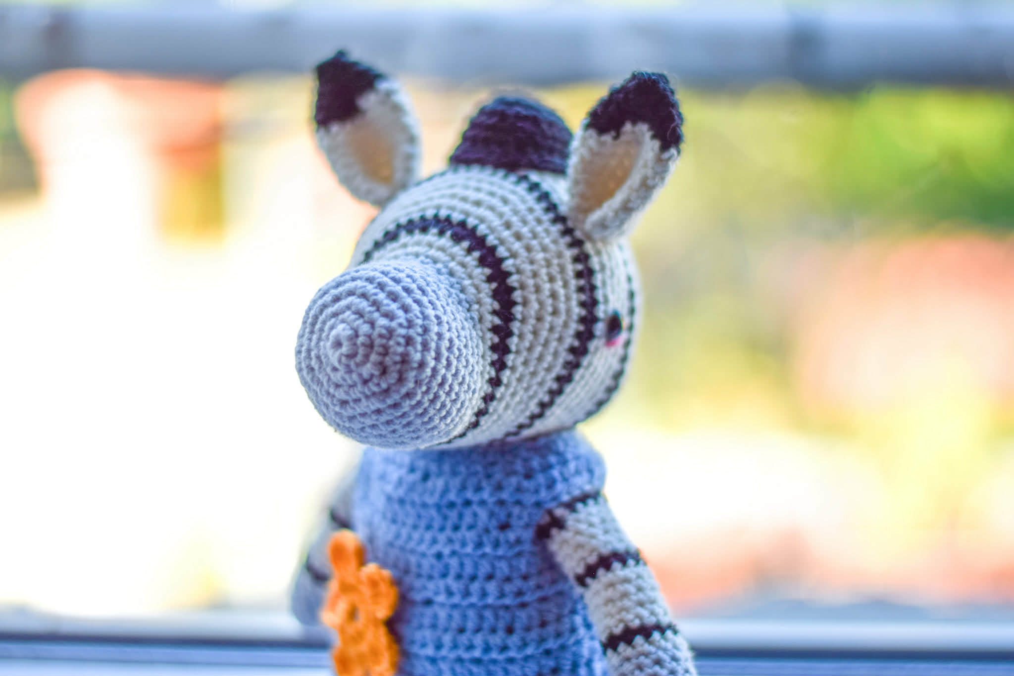 Плетена играчка зебрата Ваньо, амигуруми,  ръчна изработка 